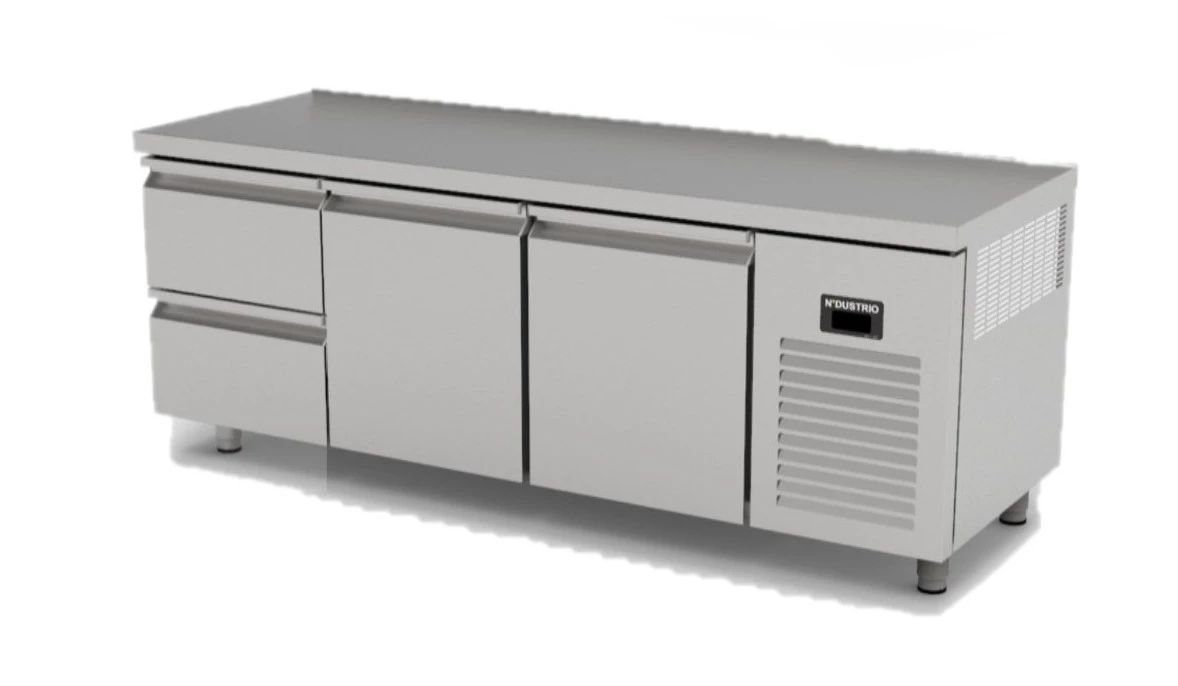 Ndustrio TPS-63-2D TEZGAH TİP SNACK BUZDOLABI - 2 ÇEKMECELİ + 2 KAPILI