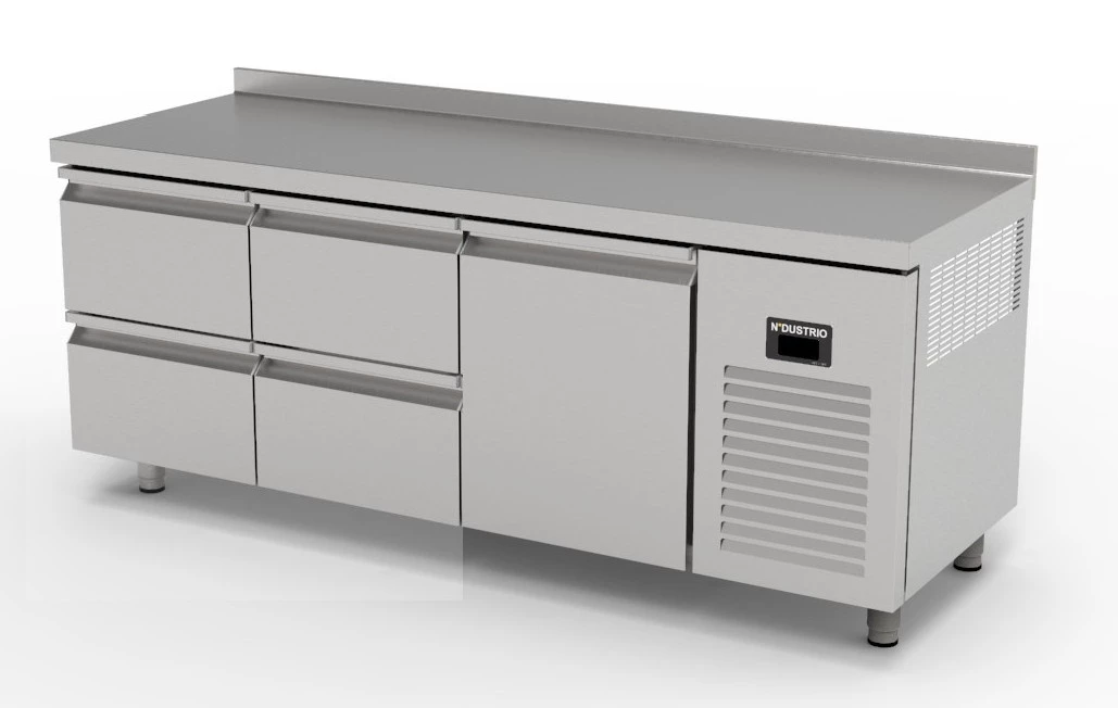 Ndustrio TPS-63-4D TEZGAH TİP SNACK BUZDOLABI - 4 ÇEKMECELİ + 1 KAPILI