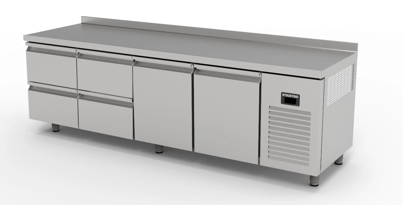 Ndustrio TPS-64-4D TEZGAH TİP SNACK BUZDOLABI- 4 ÇEKMECELİ + 2 KAPILI
