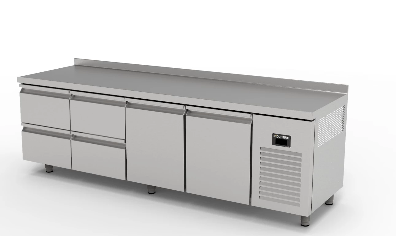 Ndustrio TNG-74-4D TEZGAH TİP GASTRONORM DERİN DONDURUCU - 4 ÇEKMECELİ + 2 KAPILI